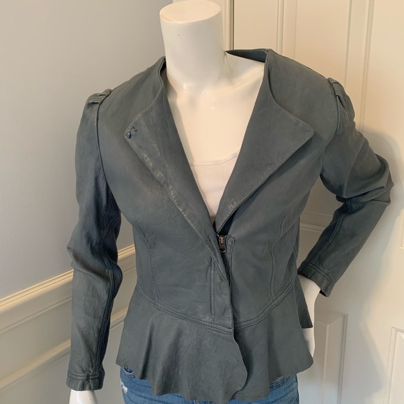 BCBG Leather Jacket Sz M - Picture 1 of 5